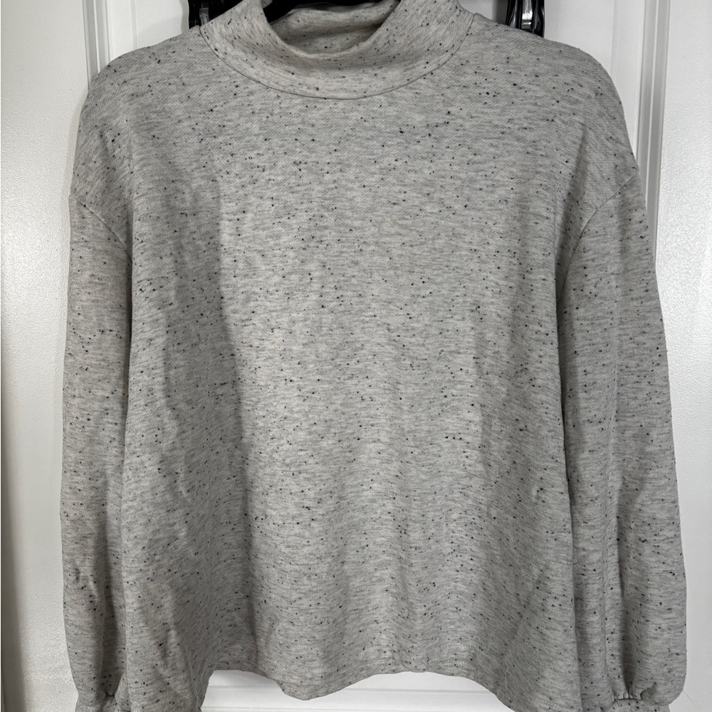 mile(s) by Madewell Grey Heathered Mockneck Sweater